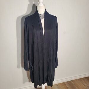 BY DESING LIGHT CARDIGAN COLOR BLACK LONG SLEEVE RAYON-SPANDEX SIZE 3X